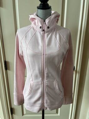 Athleta Pale Pink Zip Hoodie with Branded Tag